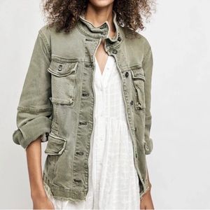 Free people Harley washed military jacket